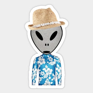 An Alien in Hawaii Sticker